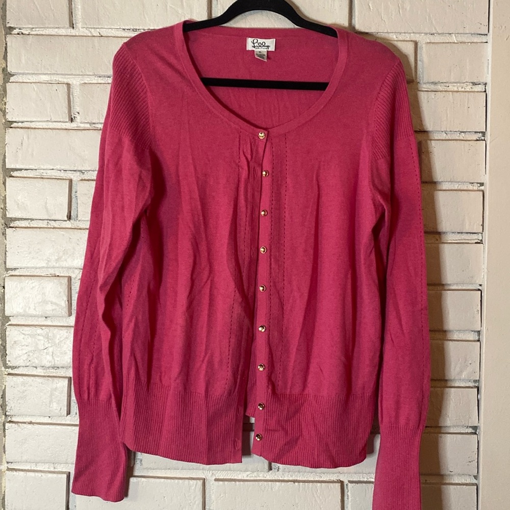 Lilly Pulitzer VTG pink cardigan